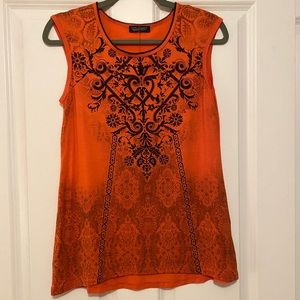 Vanilla Sugar Orange & Black Top